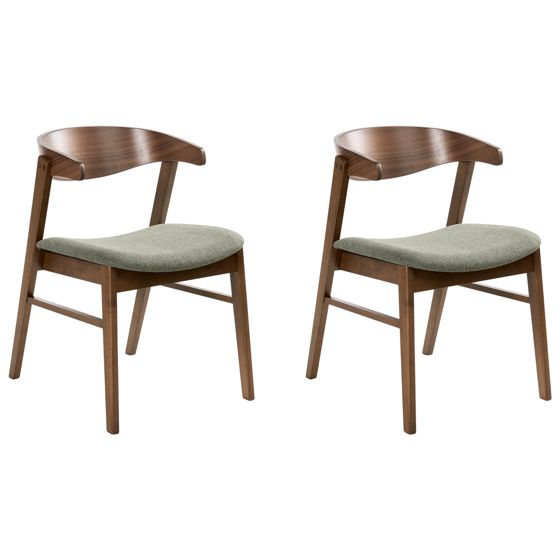 Ruokatuolisetti 2 kpl LILLY Tummanruskea/vihreä