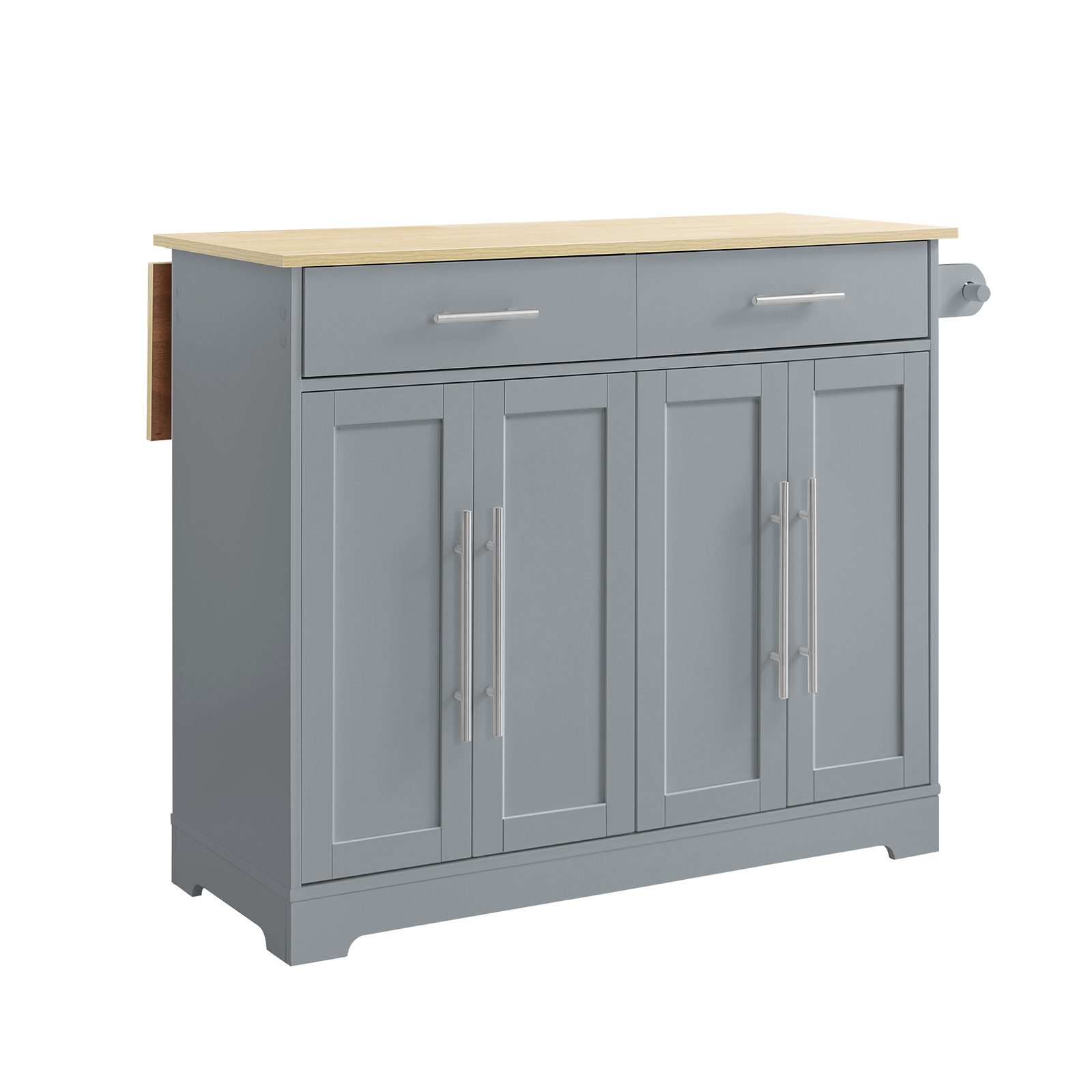Keittiövaunu 2 kpl setti kääntöpöydällä harmaa 107.0x69.0x91.0 cm FKW129-HG
