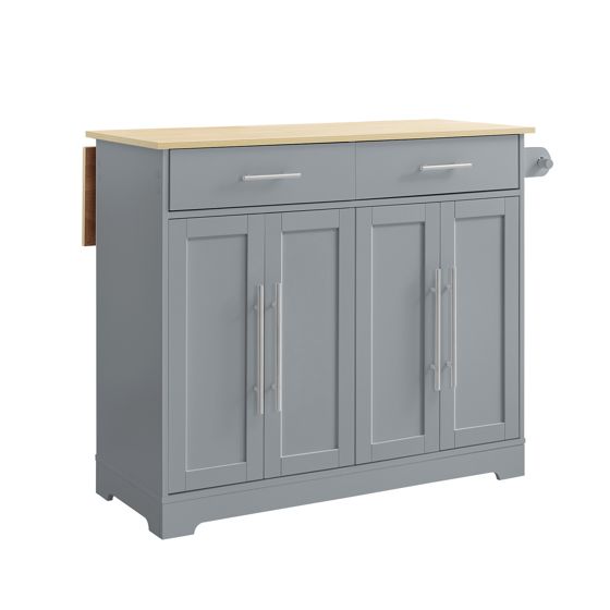 Keittiövaunu 2 kpl setti kääntöpöydällä harmaa 107.0x69.0x91.0 cm FKW129-HG