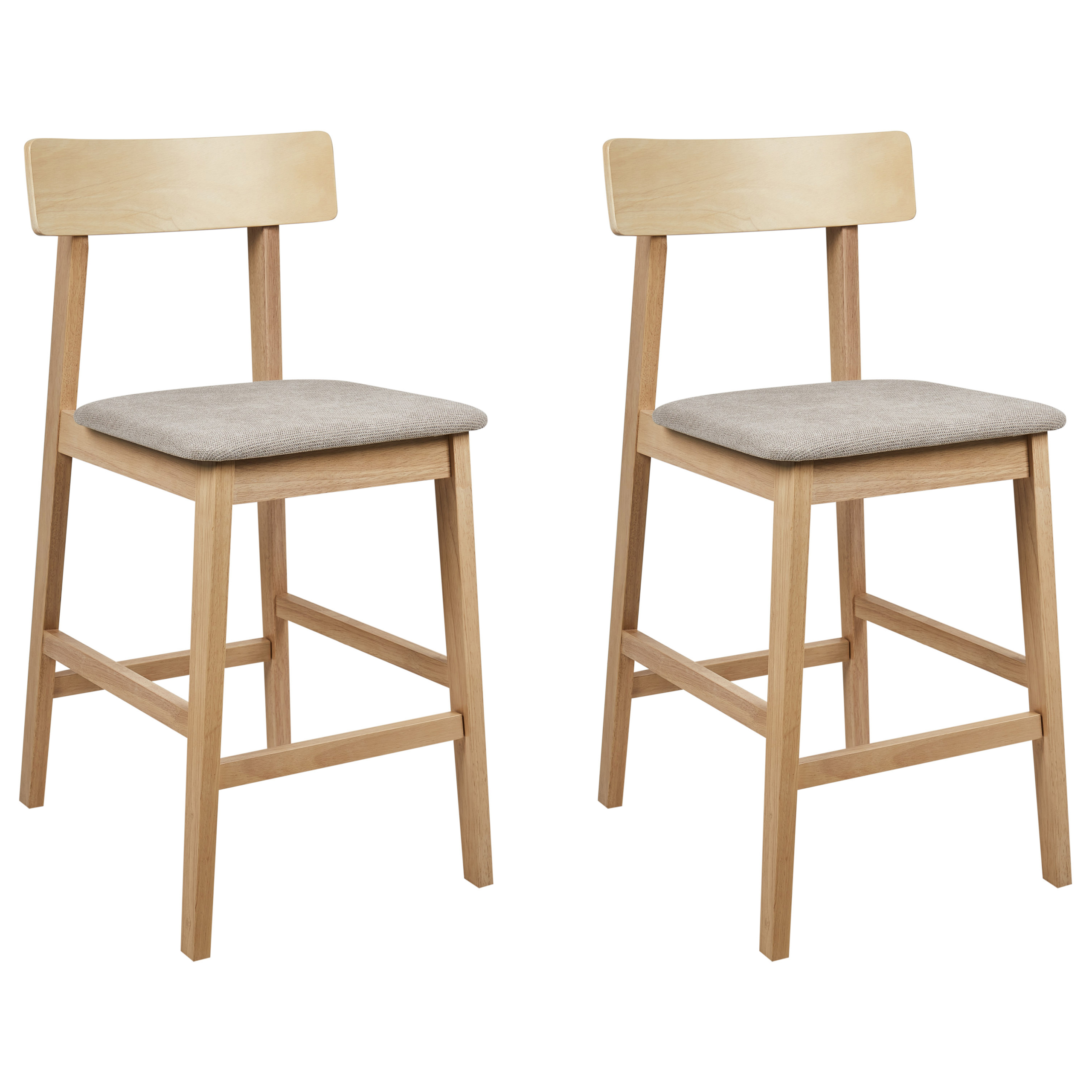 Baarituolisetti 2 kpl ISANTI puu Vaaleanruskea/ruskeanharmaa