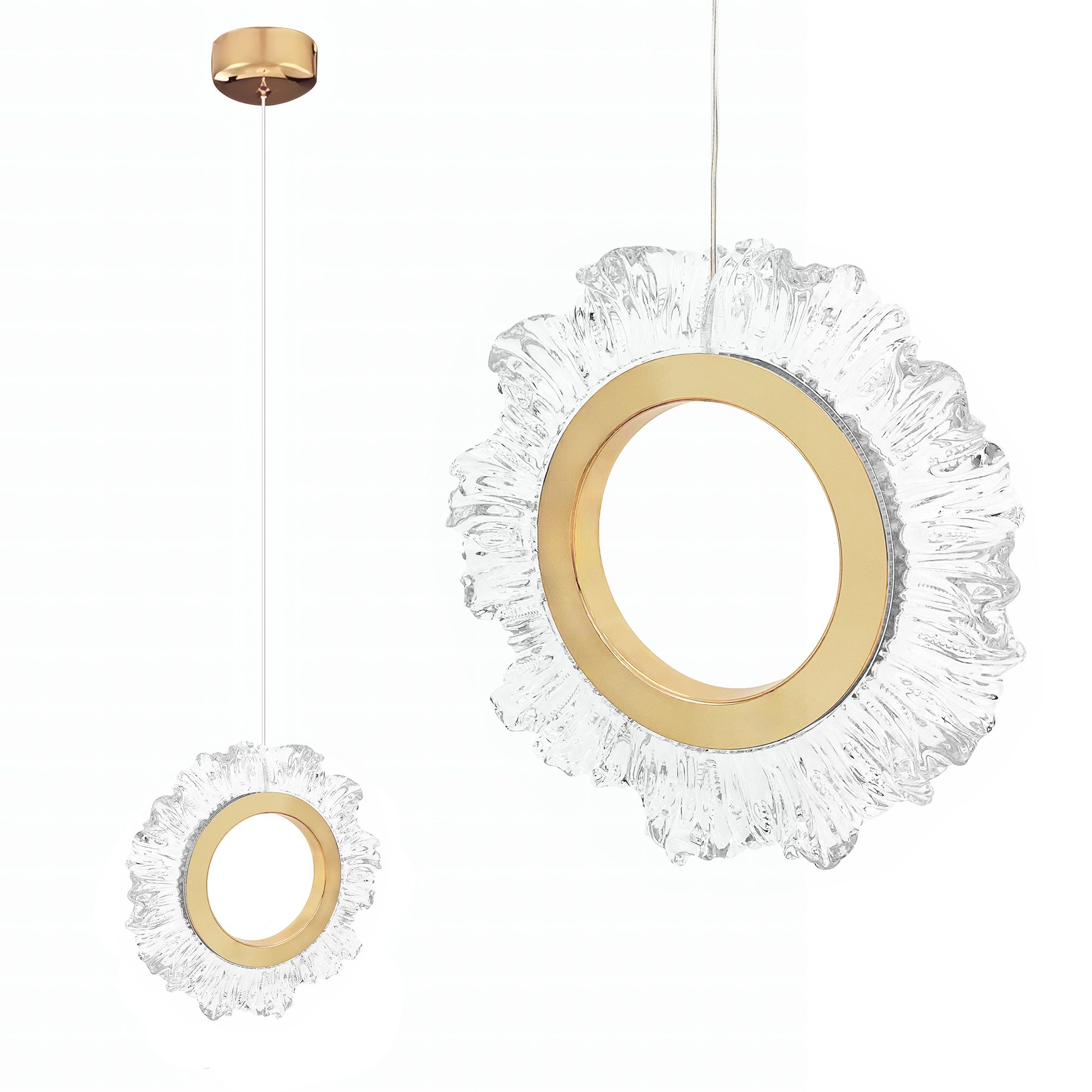 TOOLIGHT riippuvalaisin LHJ102-1CP kulta, 21x21x130cm