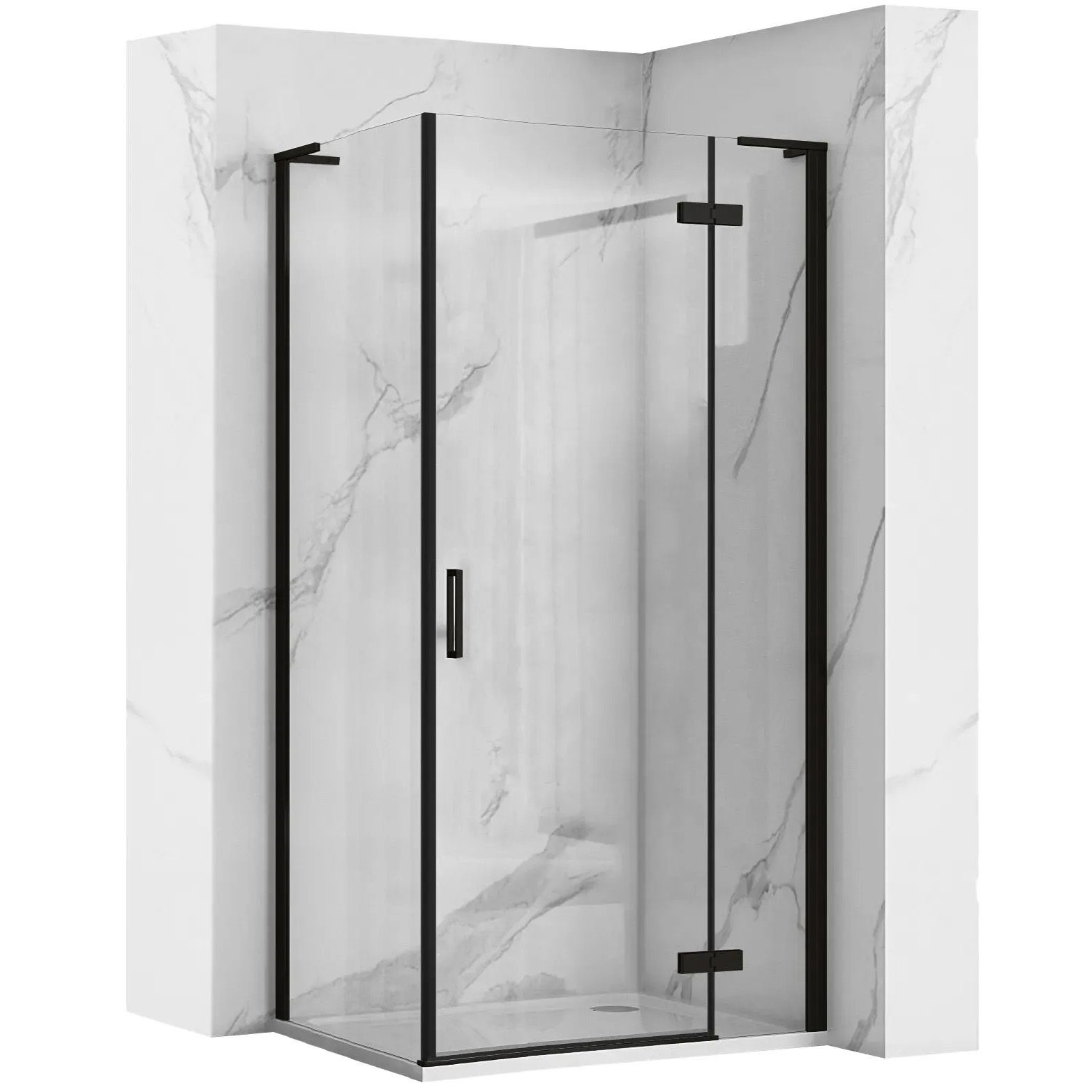 REA Suihkukaappi HUGO 80x90 musta, 80X90X200, 5CM