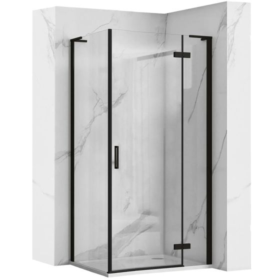 REA Suihkukaappi HUGO 80x90 musta, 80X90X200, 5CM