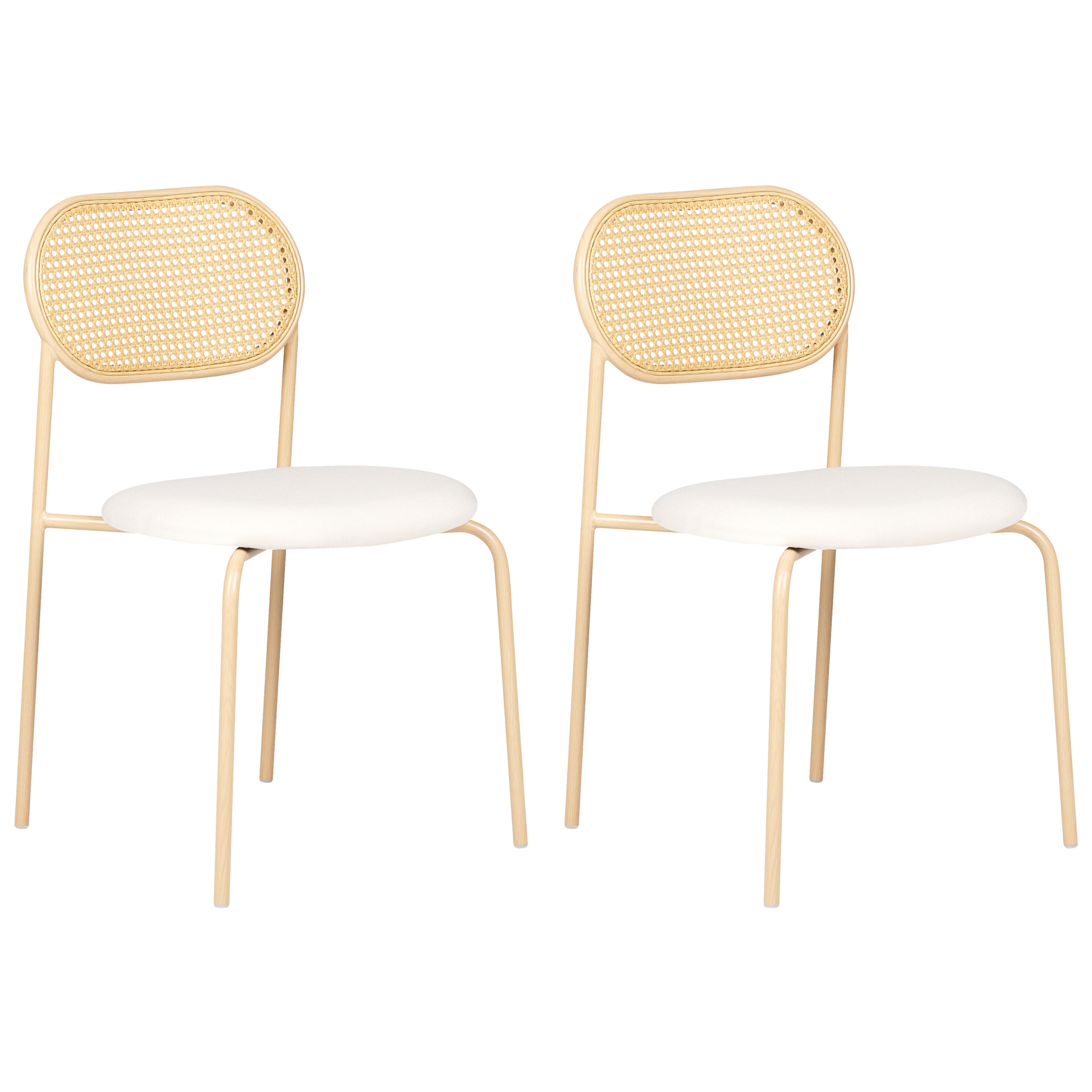 Ruokatuolisetti 2 kpl ADAVER metalli Vaaleanruskea