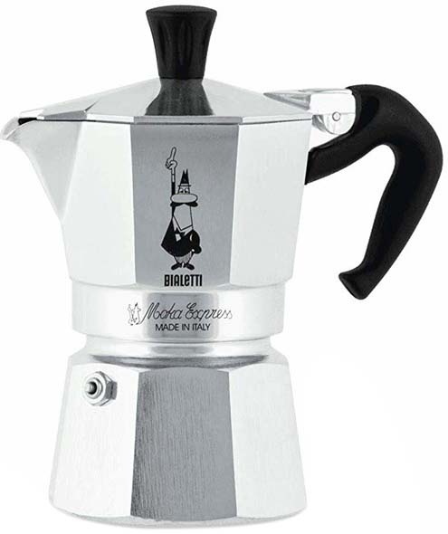 Bialetti Moka Express 2-kupin kahvinkeitin 90 ml hopea (0001168)