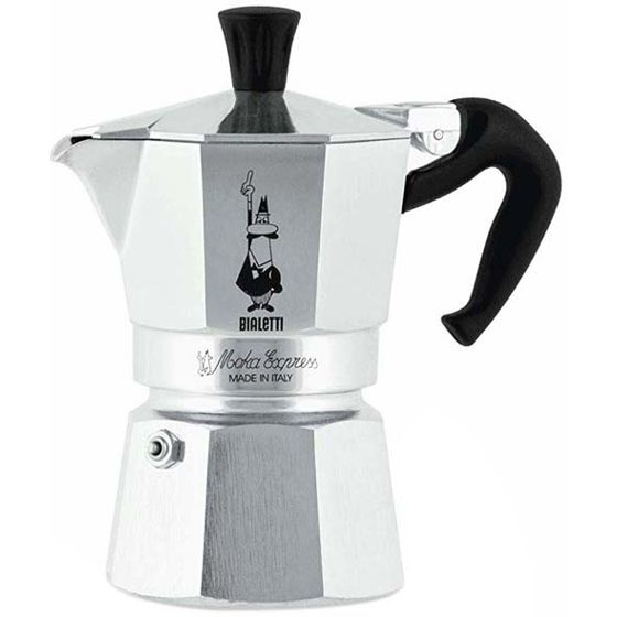 Bialetti Moka Express 2-kupin kahvinkeitin 90 ml hopea (0001168)