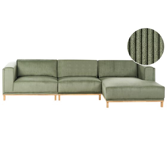 Kulmasohva 5-istuttava VENG vakosametti Vihreä Vasen
