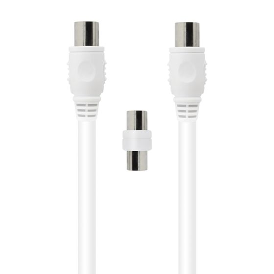 Koaksiaalikaapeli 9,52 mm uros/naaras 2 m uros/uros-sovittimella