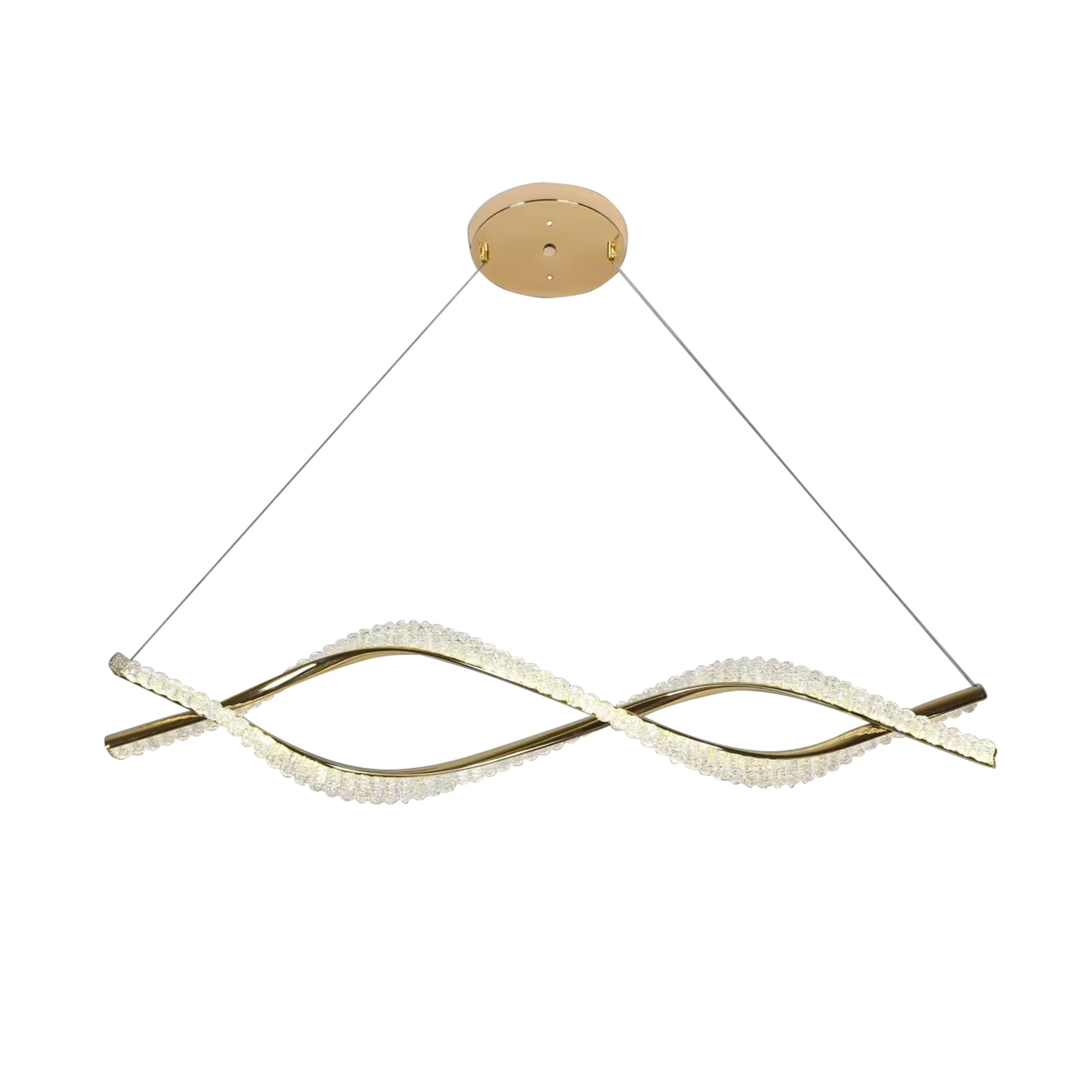 TOOLIGHT riippuva kattovalaisin LED G033-CP kulta, 95x95x21cm