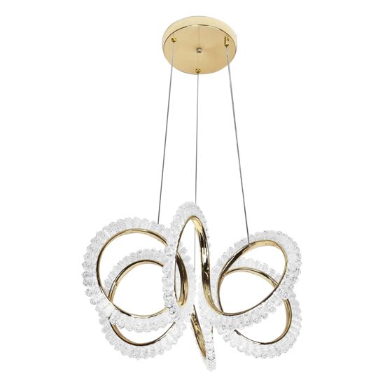 TOOLIGHT riippuva kattovalaisin LED G037-CP kulta, 45x45x24cm