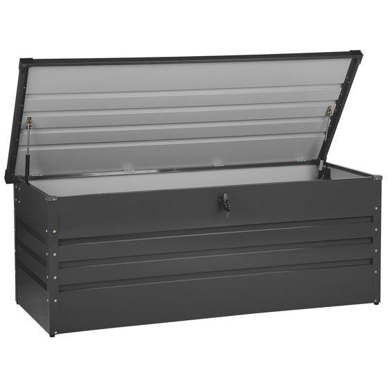 Säilytyslaatikko CEBROSA metalli 165 cm 70 cm Grafiitinharmaa