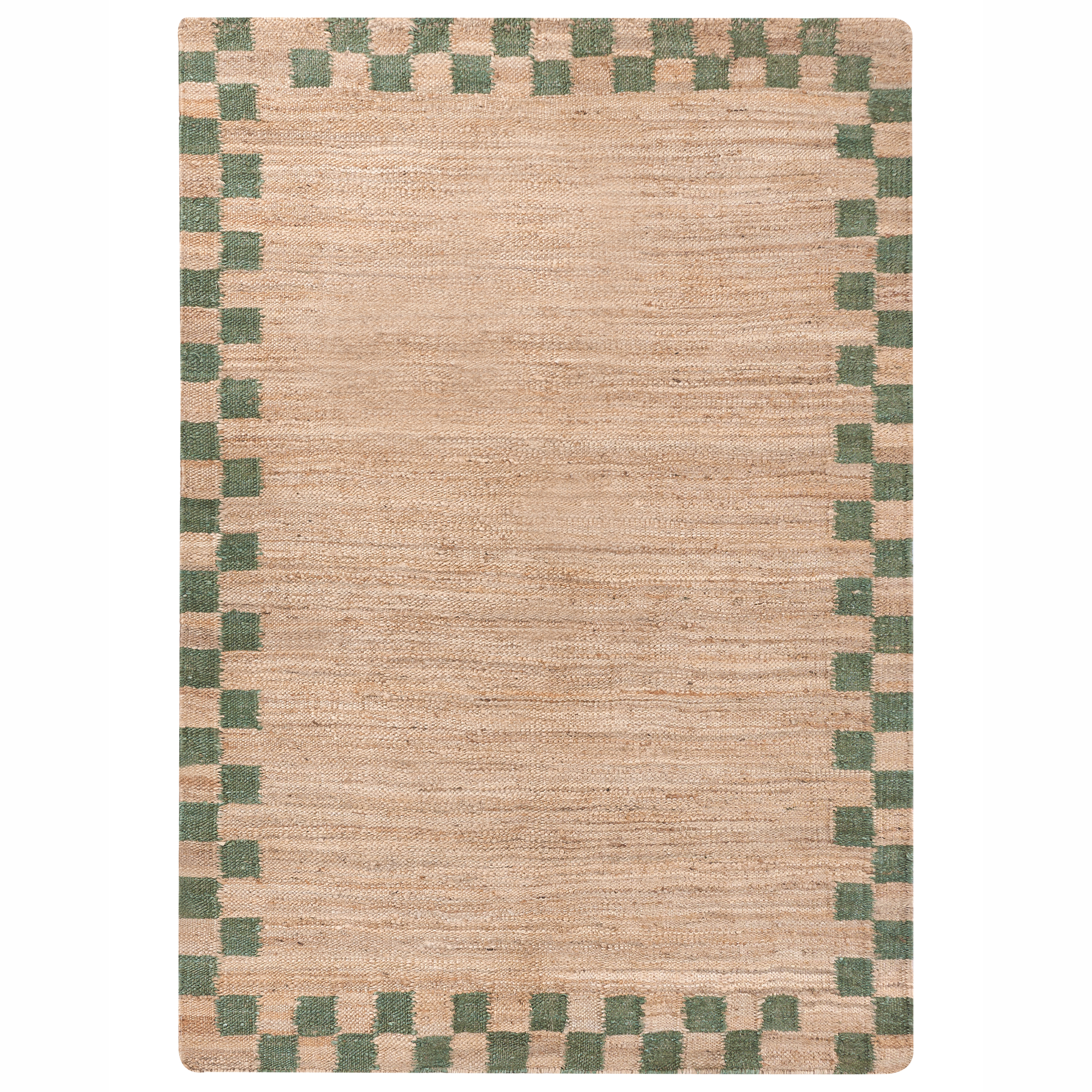 Matto BEED Beige/vihreä 160 x 230 cm Juutti