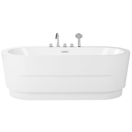 Kylpyamme vapaasti seisova EMPRESA 170 x 80 cm varusteilla Valkoinen