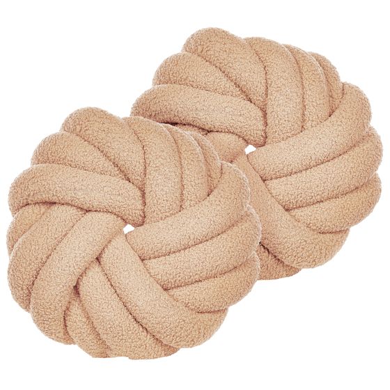 Koristetyynysetti 2 kpl AKOLA buklee 31 x 31 cm Hiekanbeige Hillitty