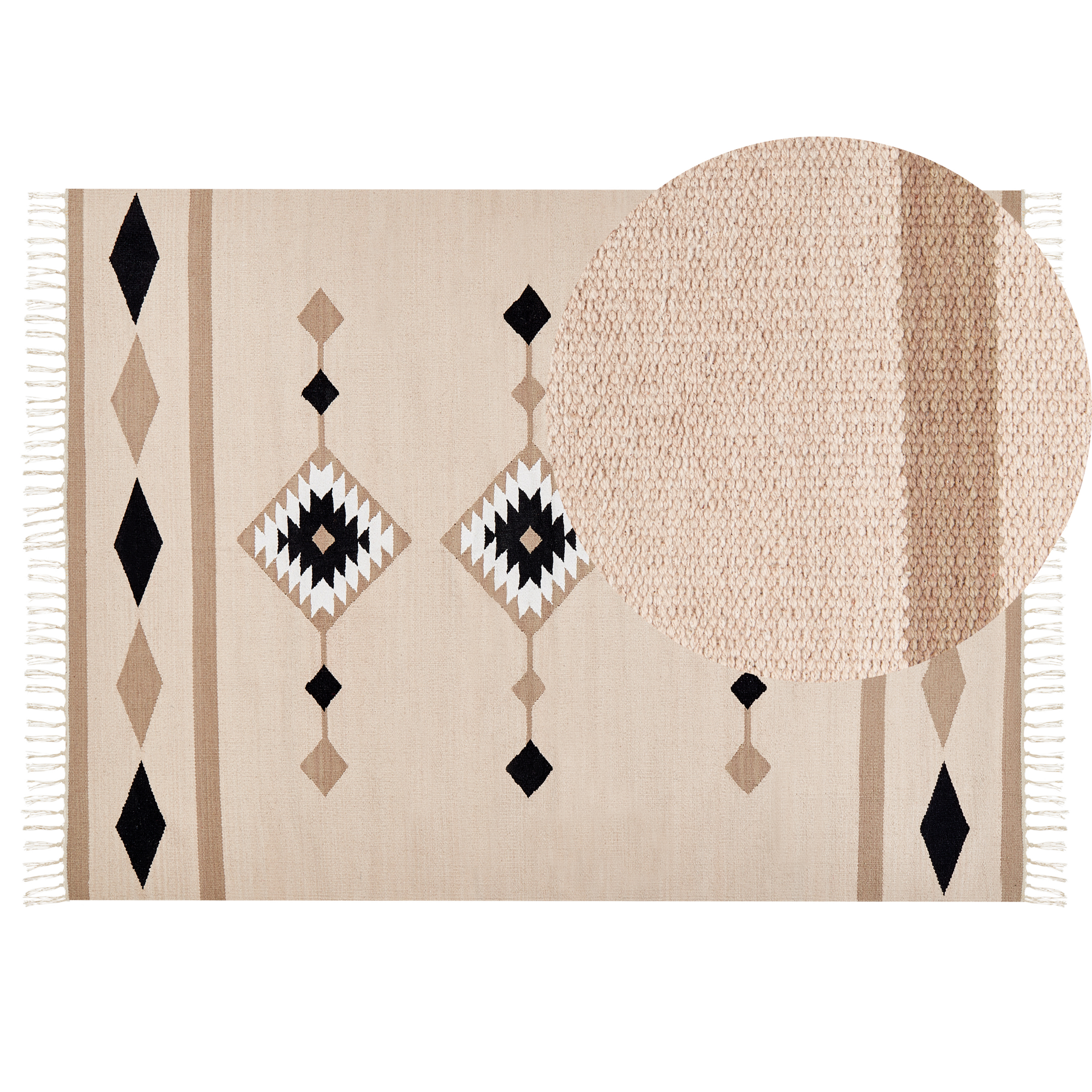 Matto BERDIK Monivärinen 140 x 200 cm puuvilla Kelim-matto