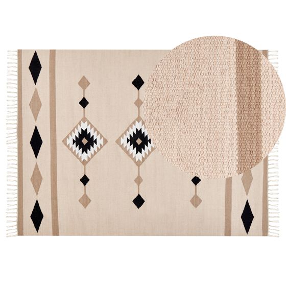 Matto BERDIK Monivärinen 140 x 200 cm puuvilla Kelim-matto