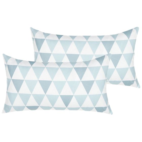 Ulkotyynysetti 2 kpl TRIFOS Geometrinen kuvio 40 x 70 cm Sininen