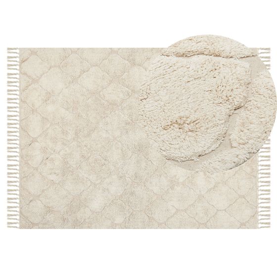 Matto SILCHAR Beige 140 x 200 cm puuvilla