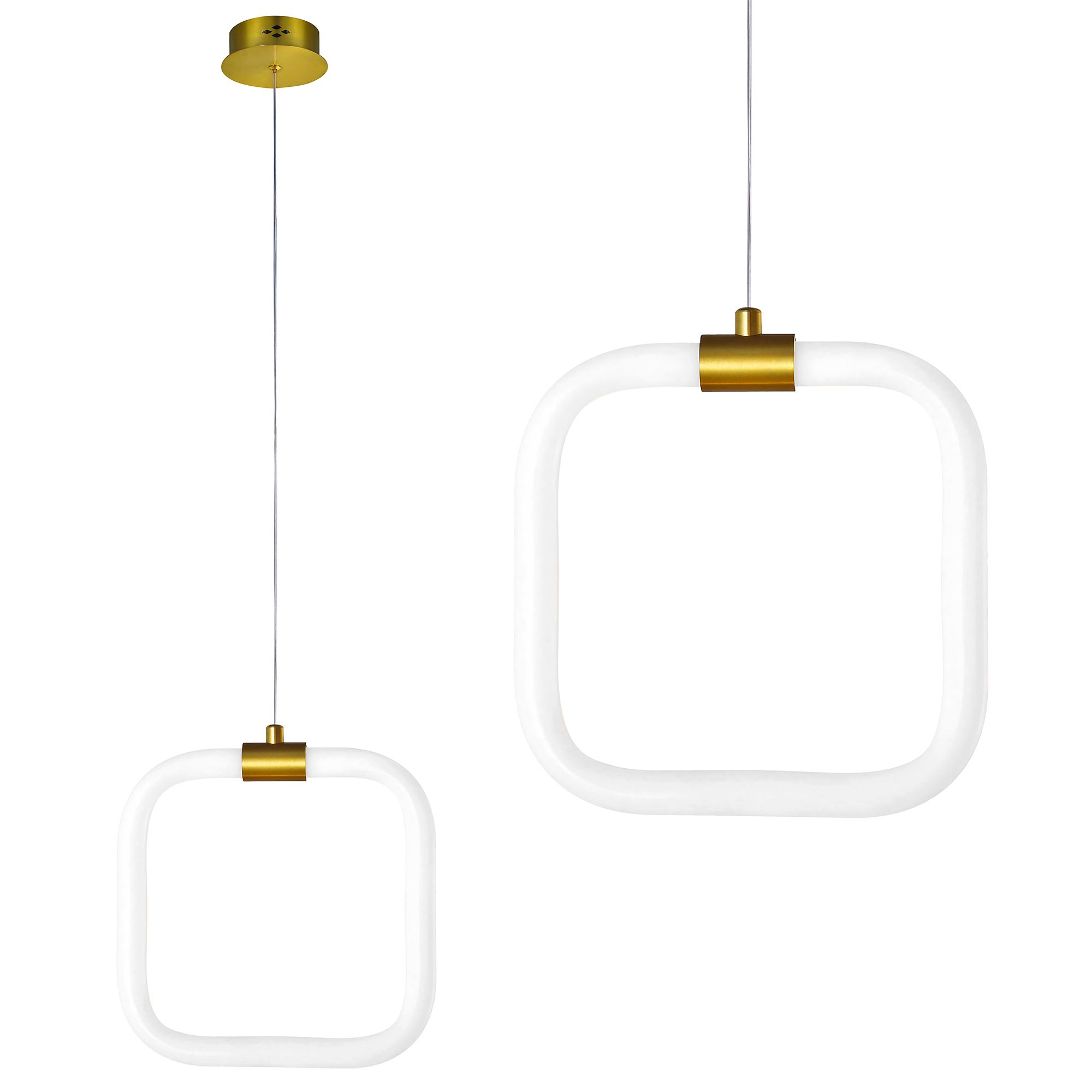 TOOLIGHT riippuvalaisin LHJ057-CP1 valkoinen, kulta, 20x2x20cm