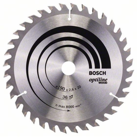 Bosch Optiline Wood -Pyörösahanterä 190x20 mm, 36 hammasta