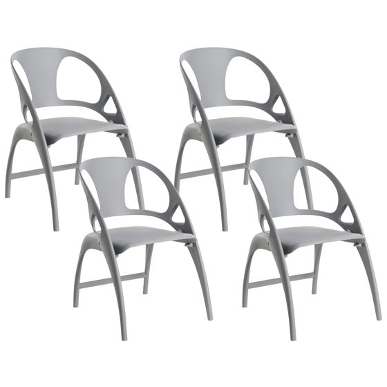 Puutarhatuolisetti 4 kpl kokoontaitettava NEMI Harmaa