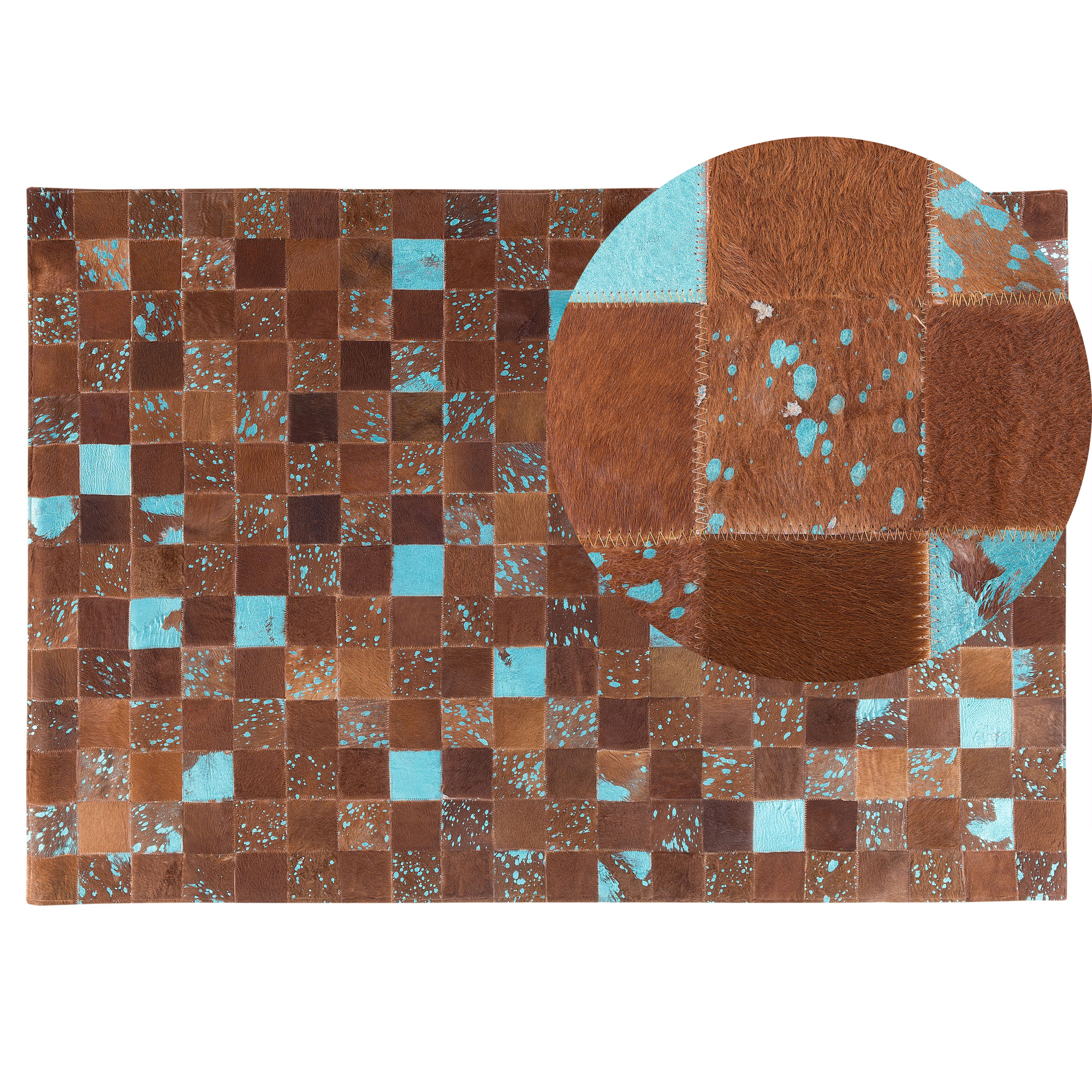 Matto ALIAGA Ruskea 140 x 200 cm Nahka