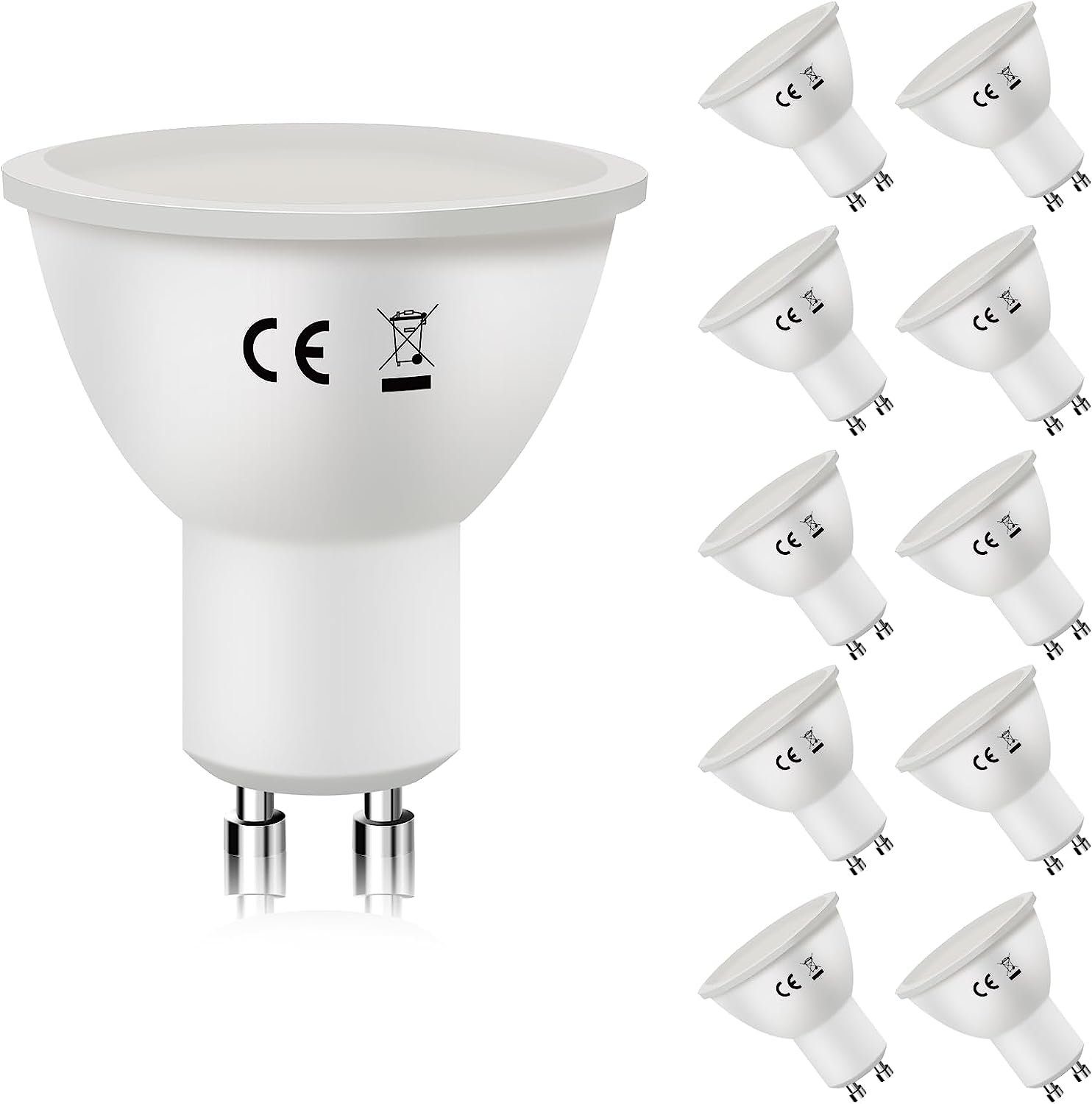 ZMH 10 x 6 W energiansäästö-LED-polttimoa, 110° sädekulma, heijastinvalaisin