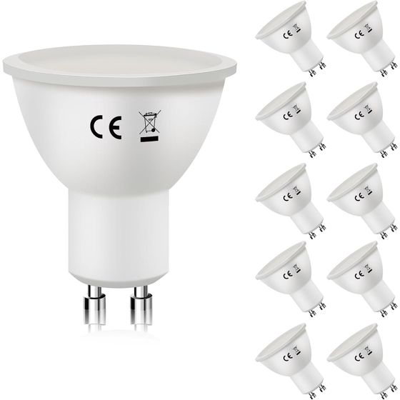 ZMH 10 x 6 W energiansäästö-LED-polttimoa, 110° sädekulma, heijastinvalaisin