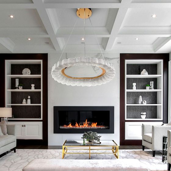 TOOLIGHT riippuva kattovalaisin MS019-CP ruusukulta, 60x60x5,5cm