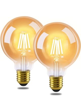 NETTLIFE 2 kpl E27 LED - vintage - lamppuja, retro G80 Edison - filamenttilamppuja, lämmin valkoinen, 2700K, 4 W, energiansäästölasikoristelamppuja