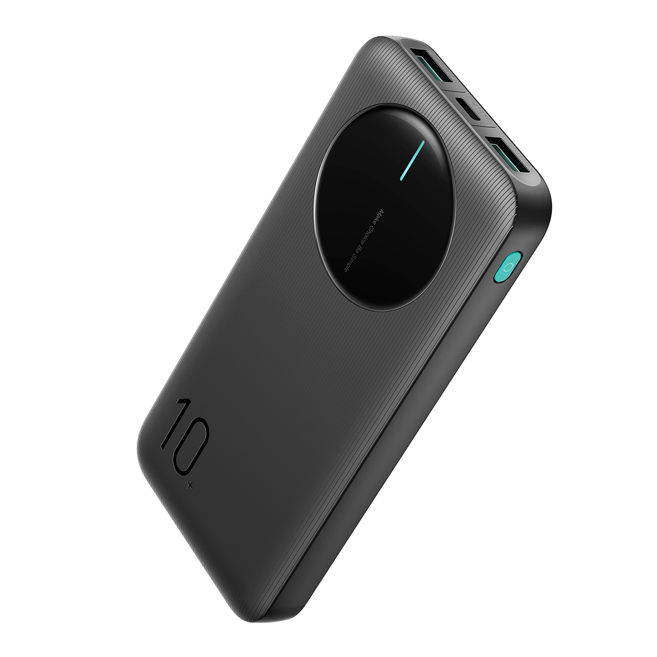 Varavirtalähde JR-PBF12 10000mAh 2.4A 2x USB-A 1x USB-C - musta