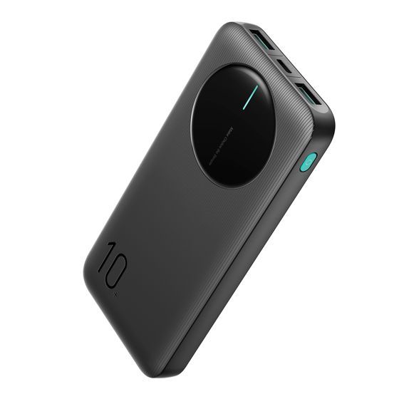 Varavirtalähde JR-PBF12 10000mAh 2.4A 2x USB-A 1x USB-C - musta