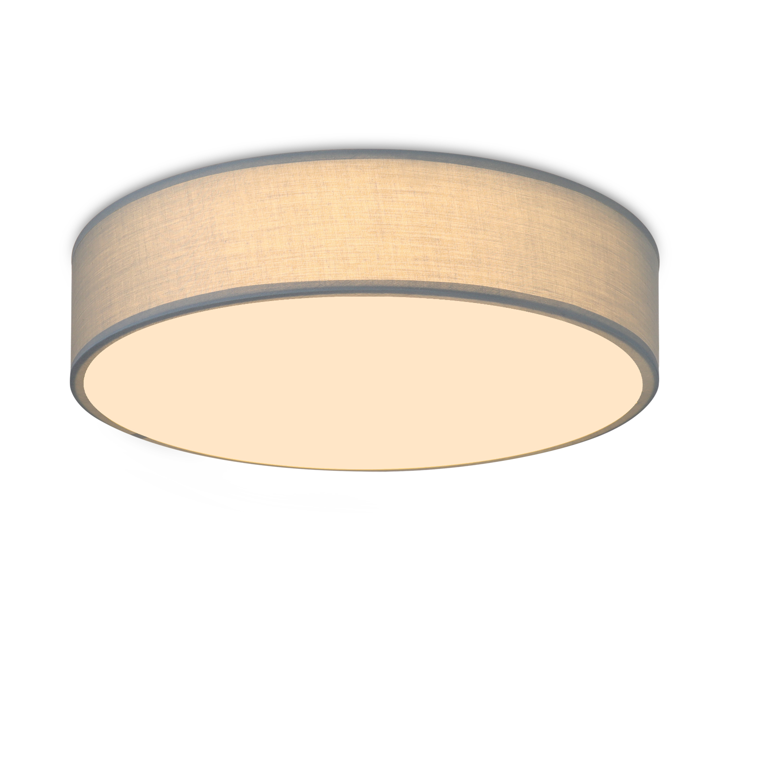 NETTLIFE pyöreäKattovalaisin, 1 lamppu, E27 30CM, moderni makuuhuoneen, harmaa lamppu Kangasvarjostimella eteisvalaisin, olohuoneeseen ja Keittiöön