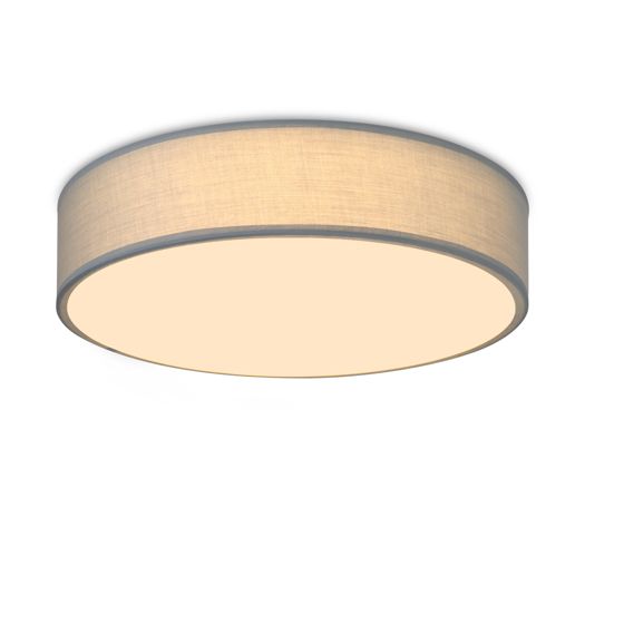 NETTLIFE pyöreäKattovalaisin, 1 lamppu, E27 30CM, moderni makuuhuoneen, harmaa lamppu Kangasvarjostimella eteisvalaisin, olohuoneeseen ja Keittiöön