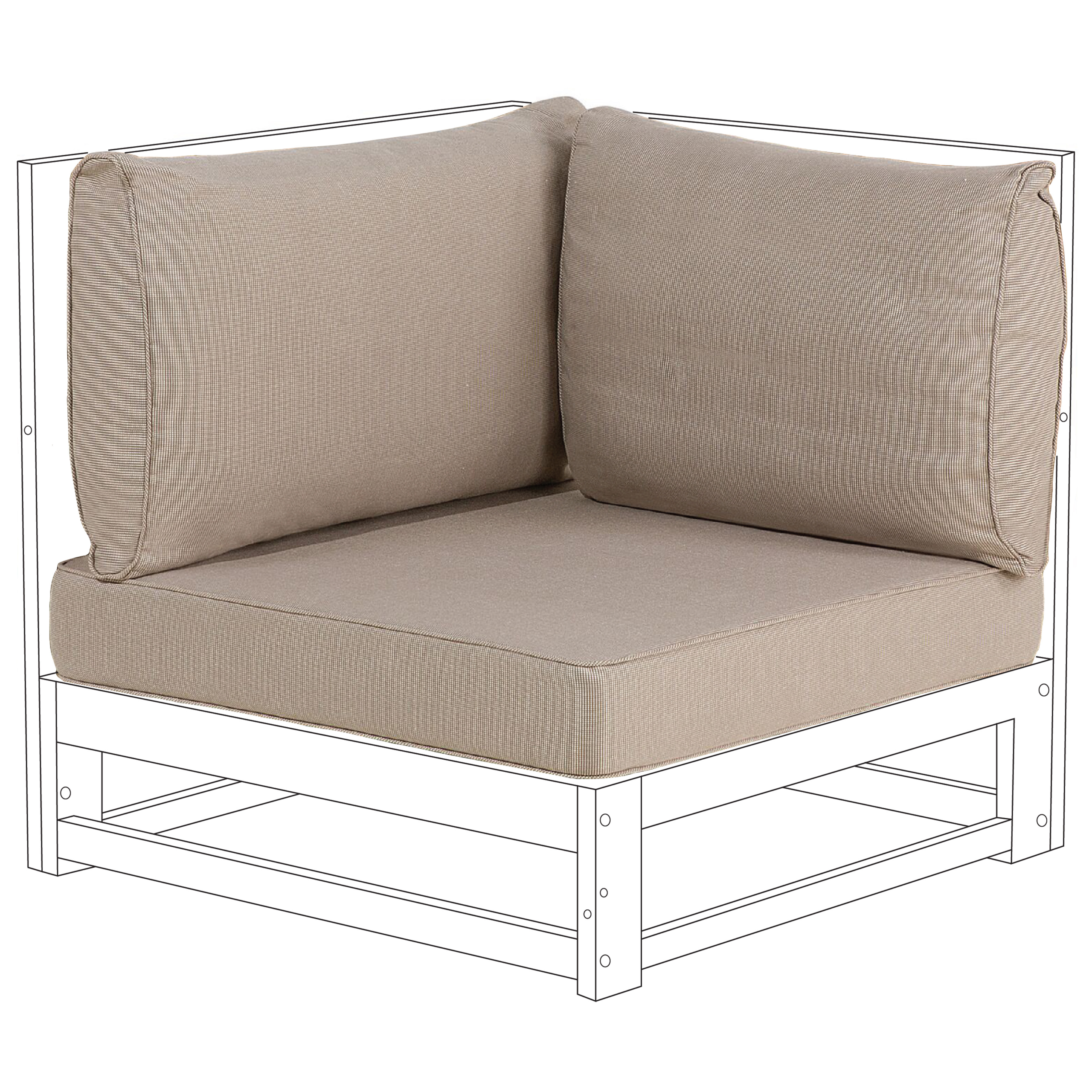 Ulkotyynyjen päällissetti TIMOR Ruskeanharmaa