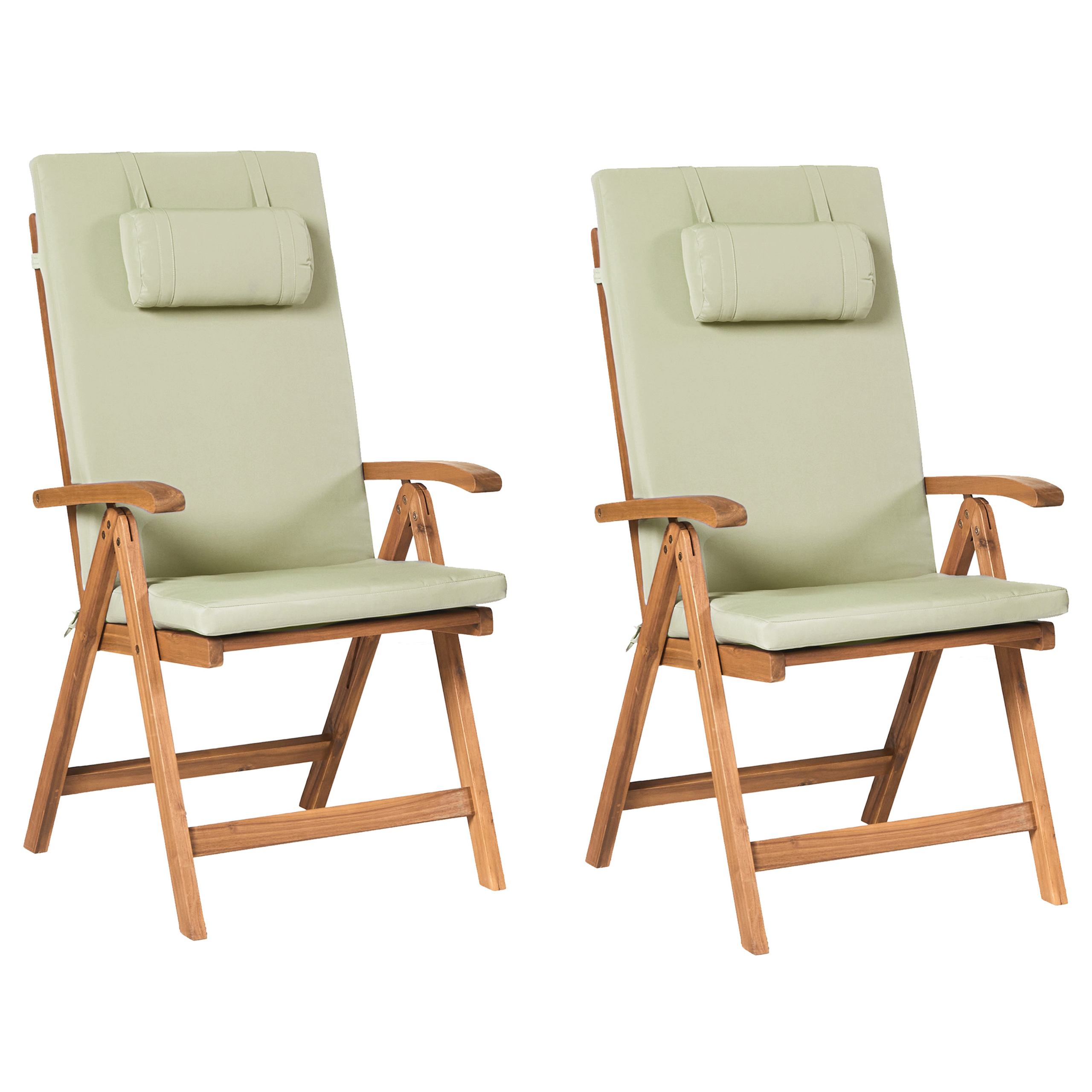 Puutarhatuolisetti pehmusteilla 2 kpl JAVA PREMIUM akaasia Vihreä