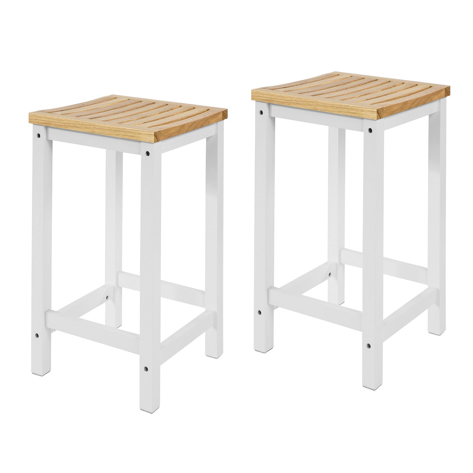 SoBuy taittuvat puutuolit valkoiset 61 cm, 100 kg FST29-WNX2