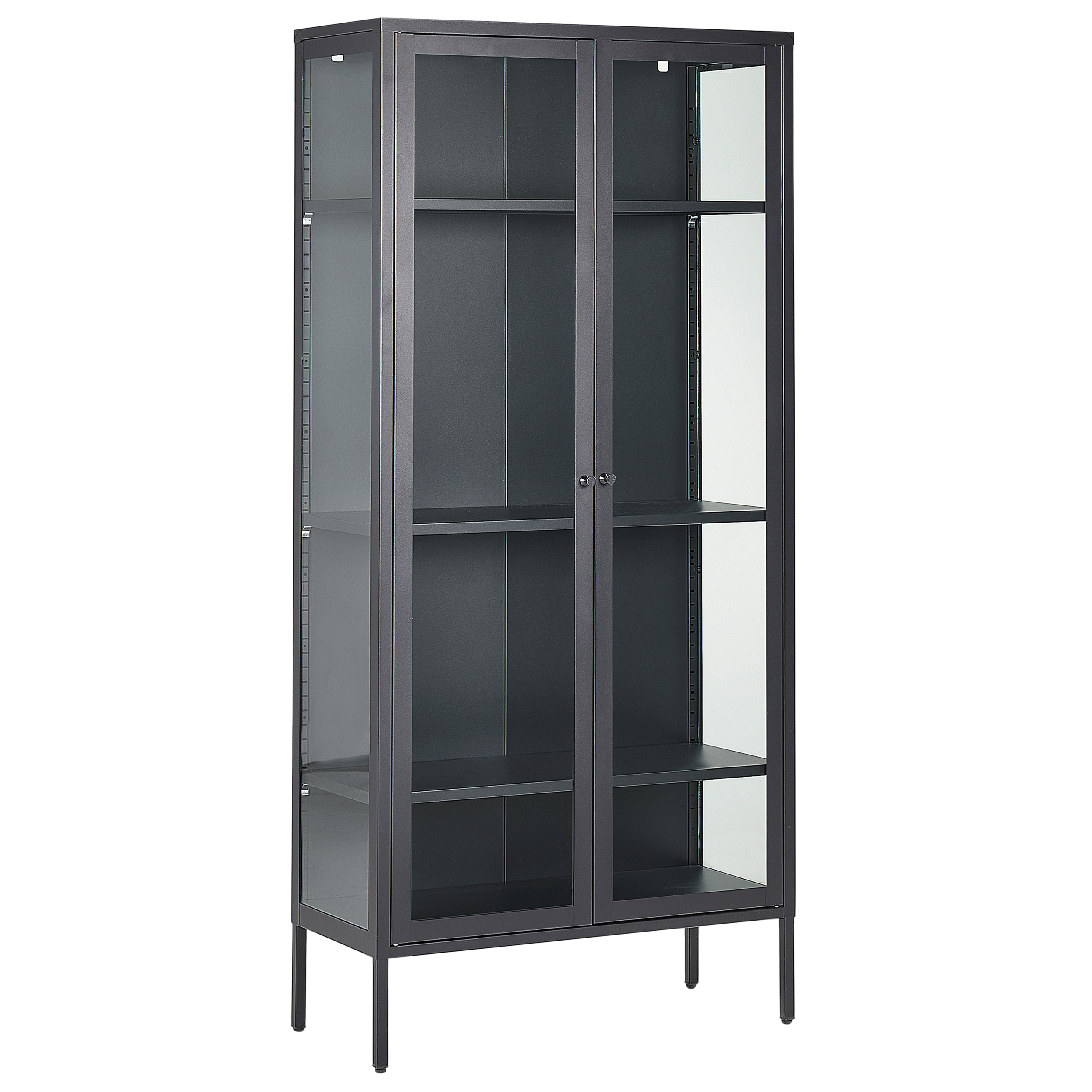 Lasivitriini HARTY metalli 80 cm Musta