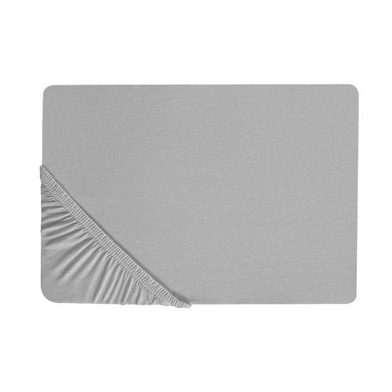 Muotoonommeltu lakana HOFUF puuvilla 90 x 200 cm Vaaleanharmaa