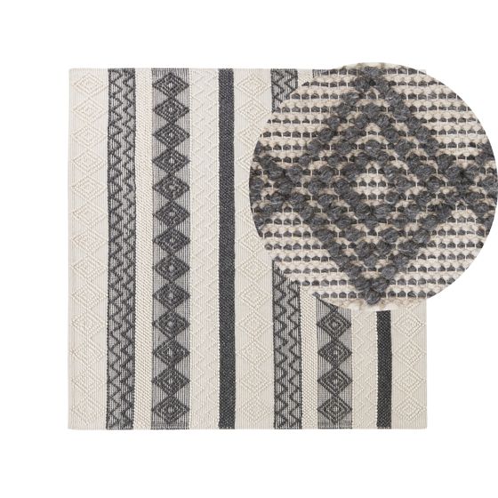 Matto DAVUTLAR Vaaleanbeige 200 x 200 cm villa