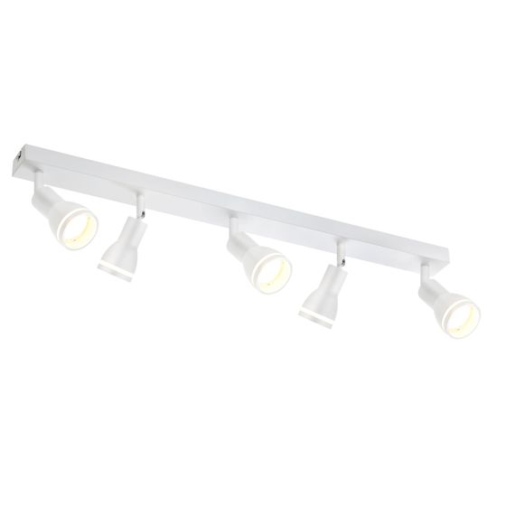 NETTLIFE Kattovalaisin 5 kohdevaloa Valkoinen: Metallinen kattovalaisin GU10 Sisäkäyttöön Ilman Polttimoita