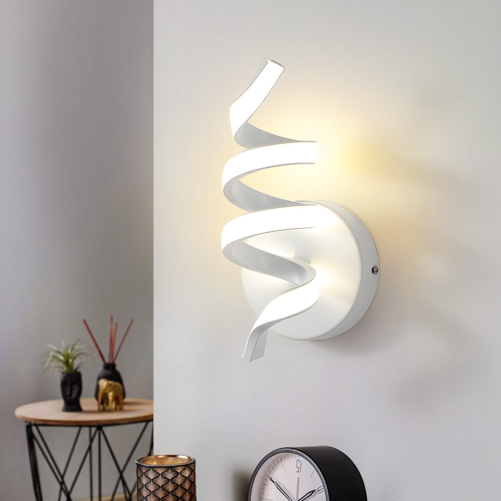 NETTLIFE moderni musta 7 W LED - seinävalaisin portaisiin, lämmin valkoinen, 3000 K