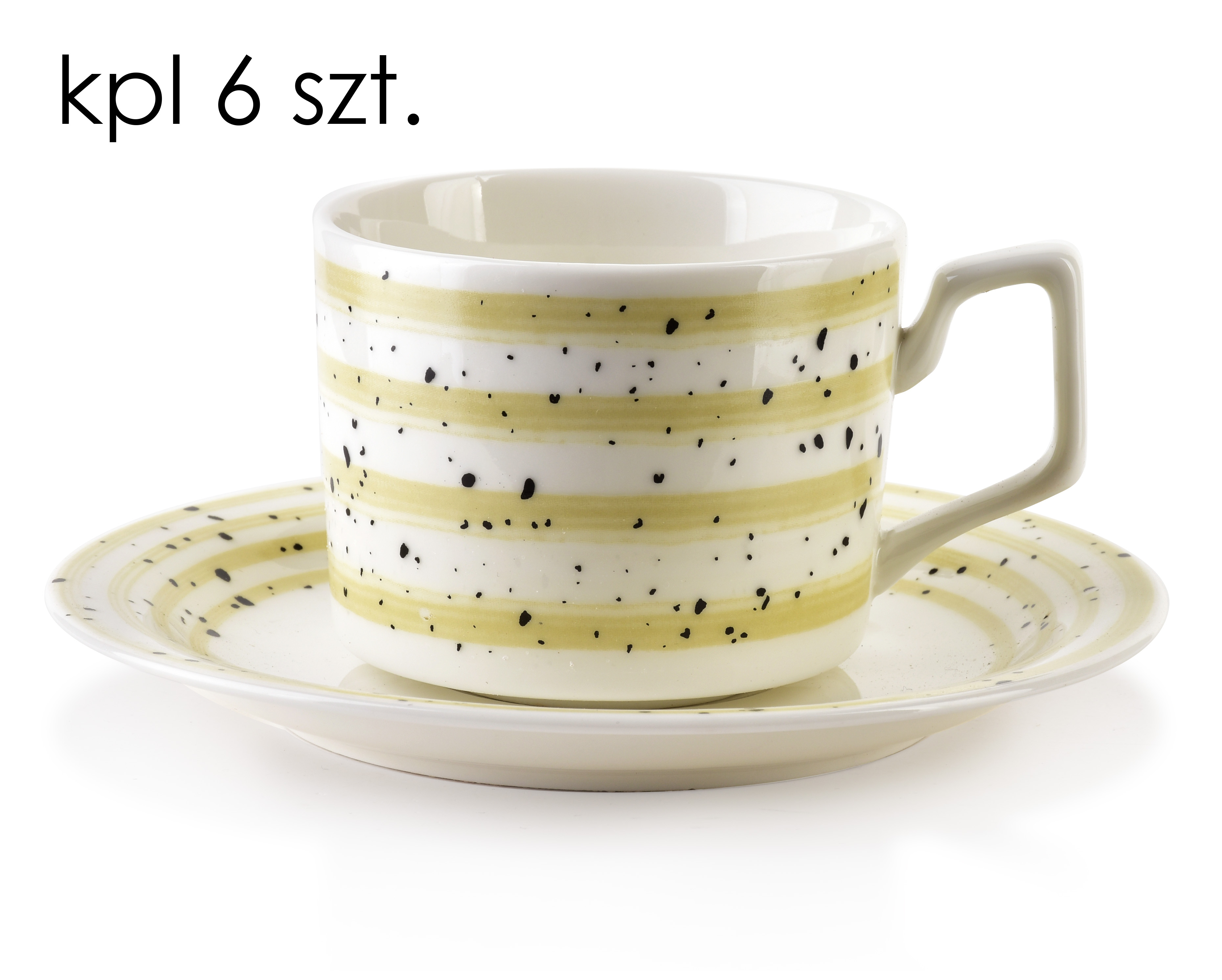 Kuppi-aluslautasetti posliini Affekdesign JOY 8x7x6,5 cm beige 6 kpl