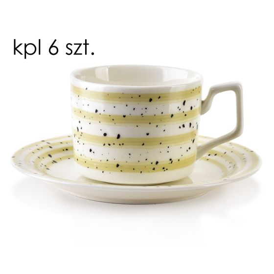 Kuppi-aluslautasetti posliini Affekdesign JOY 8x7x6,5 cm beige 6 kpl