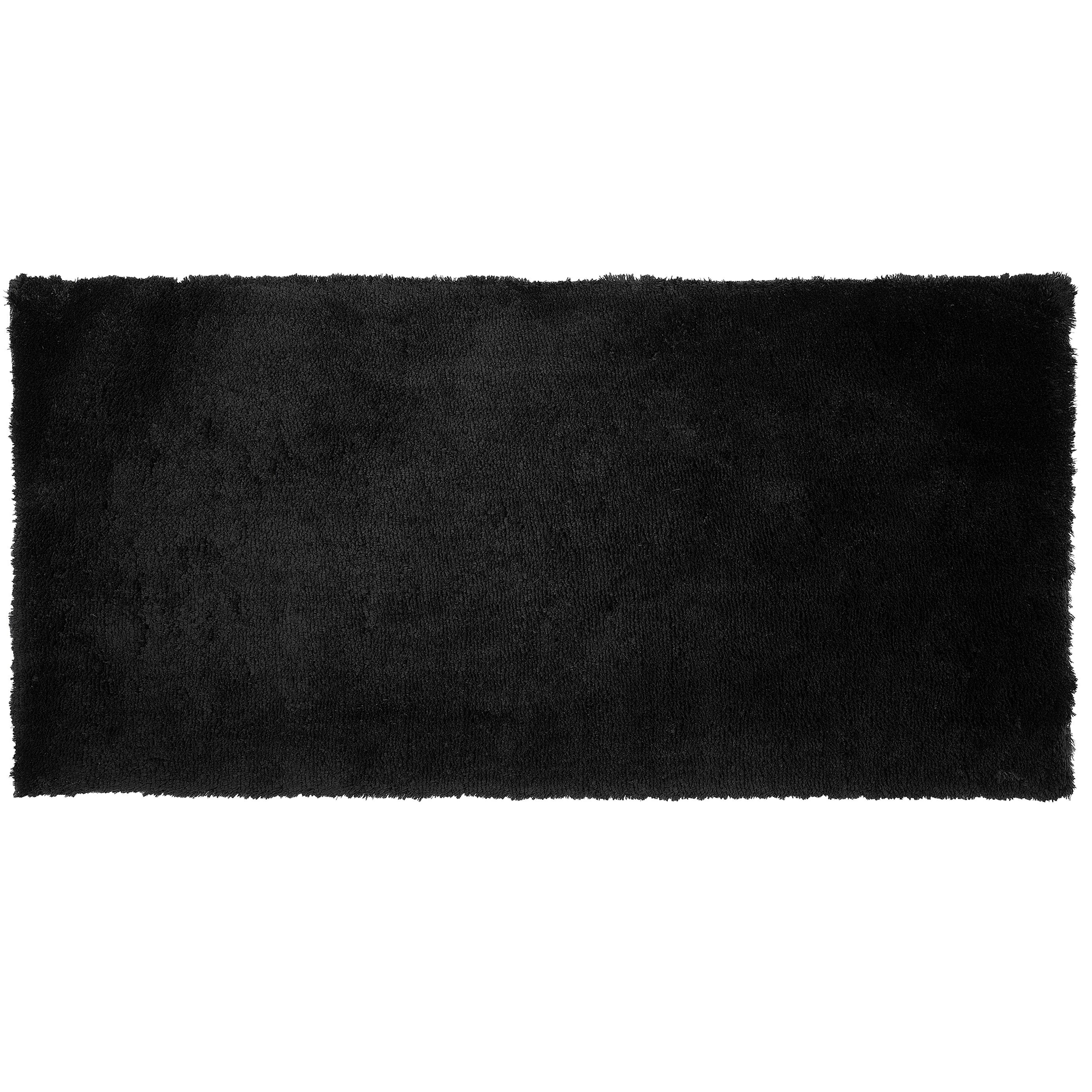 Korkeanukkainen matto EVREN Musta 80 x 150 cm