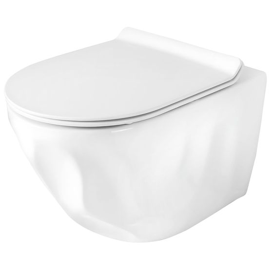 REA Seinä-WC Gustavo Rimless Valkoinen, 49X35, 5X34CM