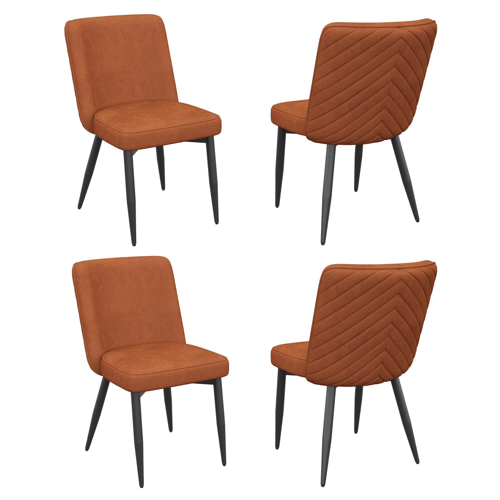 Ruokapöydän tuoli 4 kpl, samettia