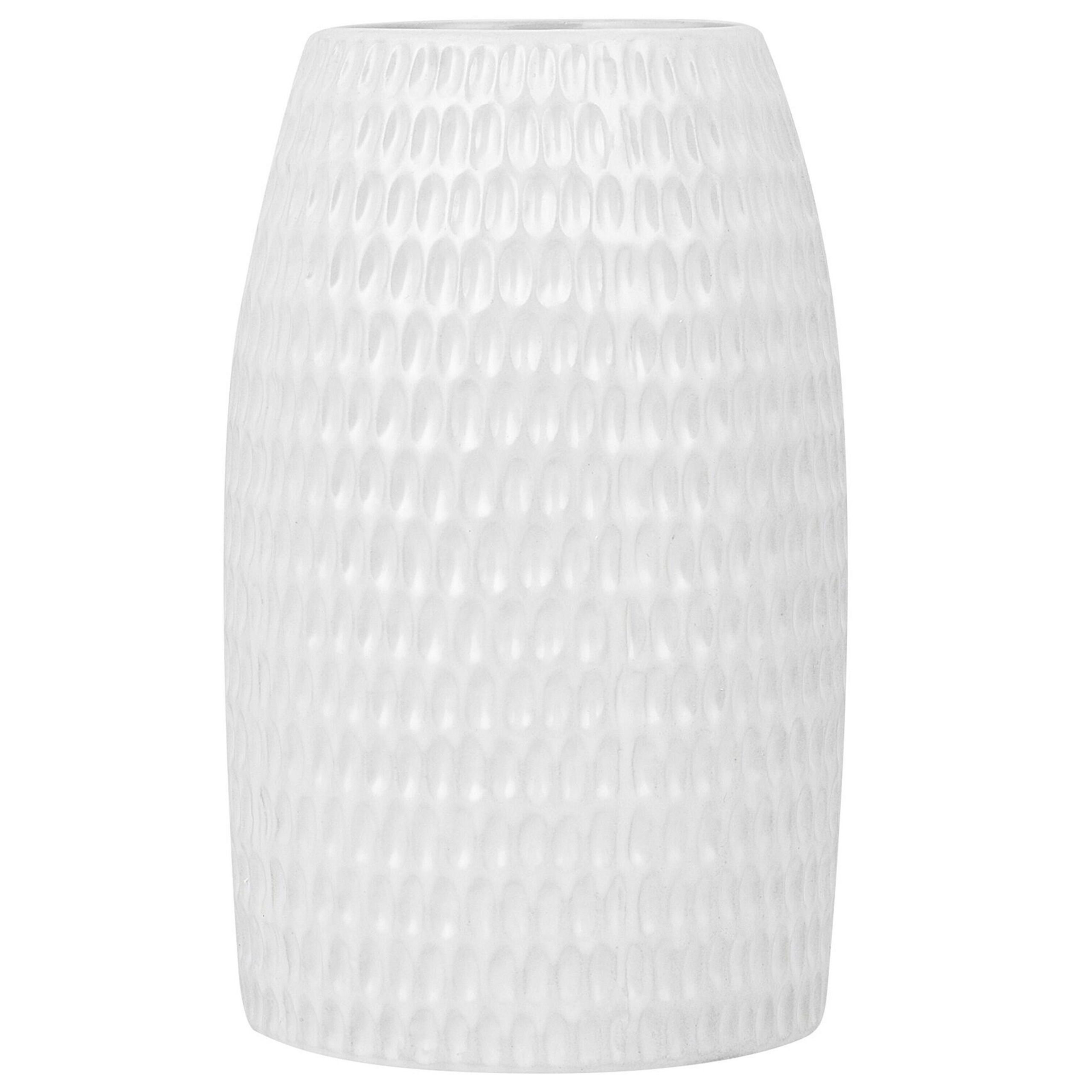 Koristemaljakko LINZI kivitavara 25 cm Valkoinen
