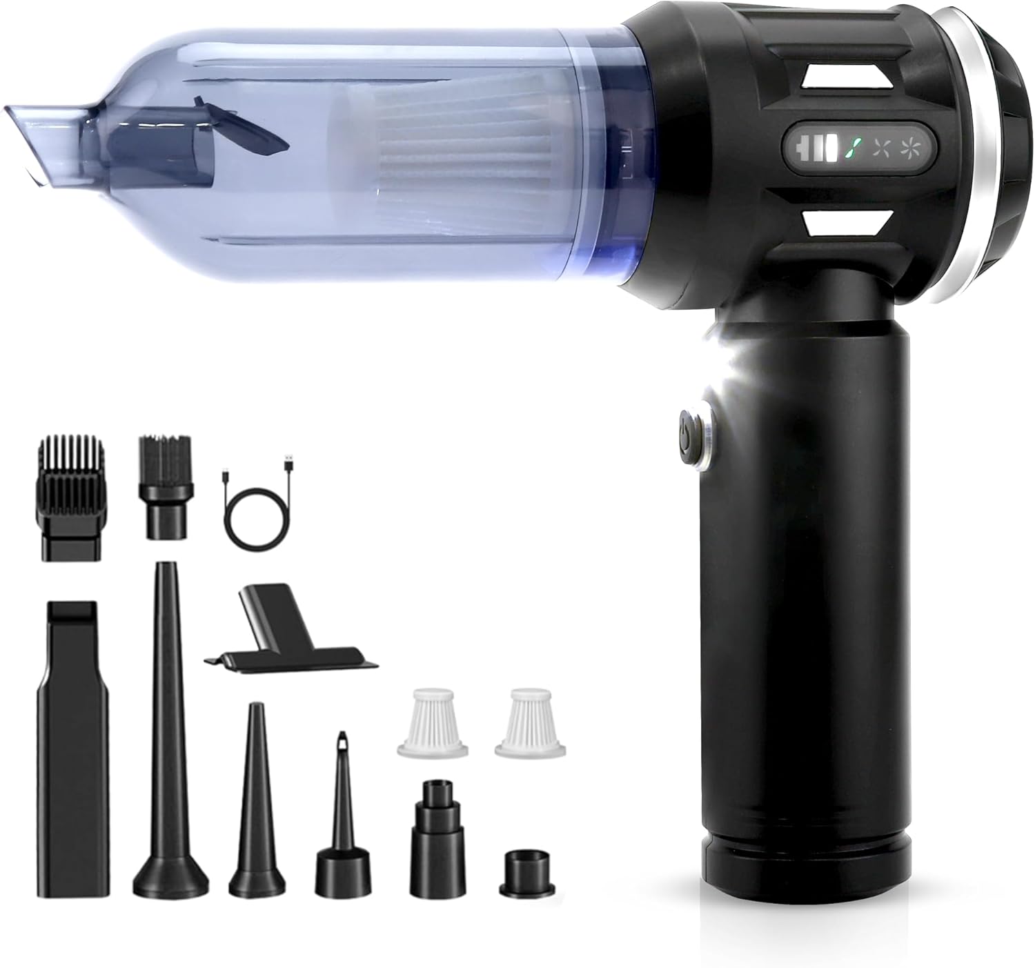 NETTLIFE Akullinen pölynimuri 17000PA - 4 in 1 auton ja kotitalouden imuri, eläinkarvoihin. Langaton, kantettava, 3 tehoaste, harjaton moottori