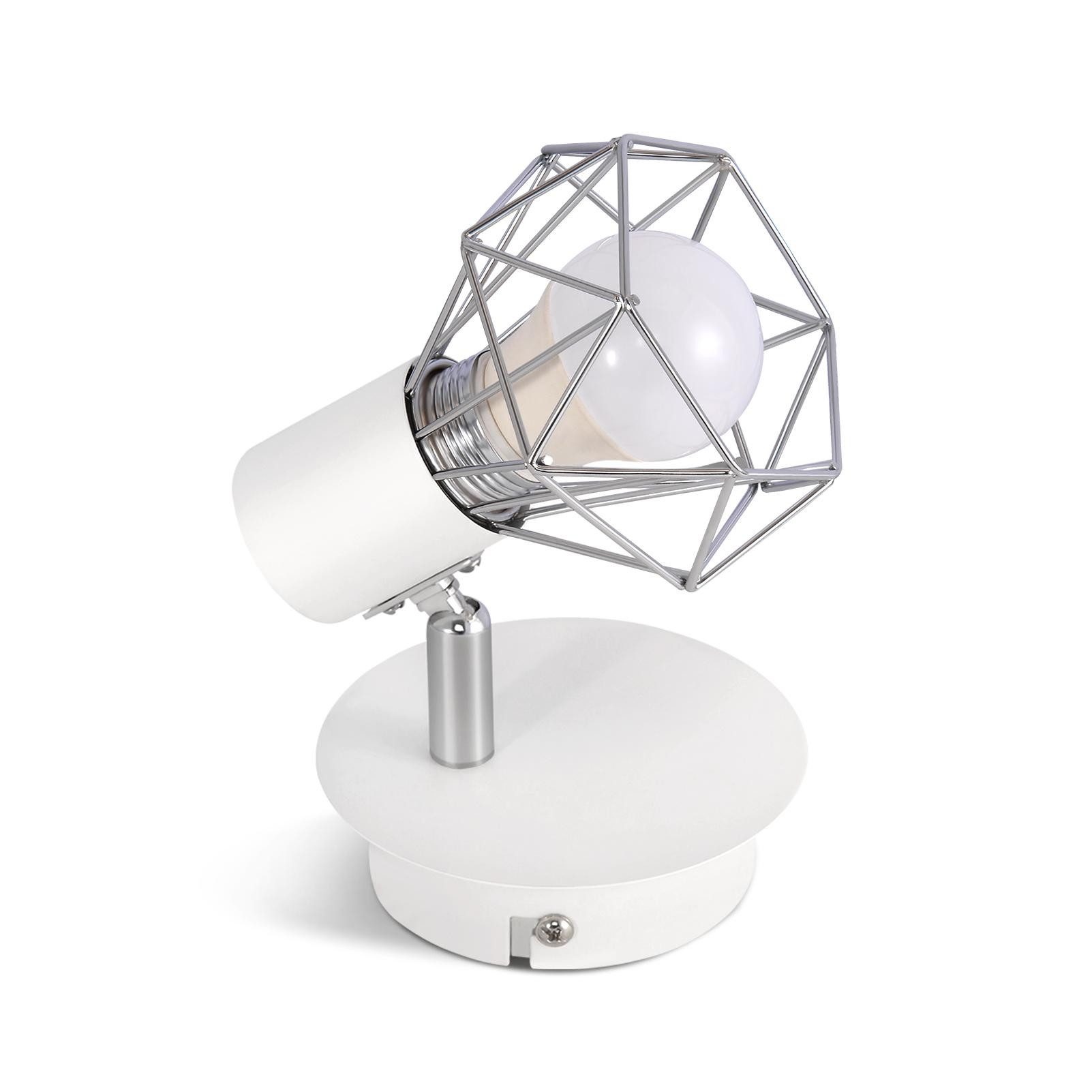 NETTLIFE Vintage valkoinen seinäkohdevalaisin E14 seinävalaisin säädettävä 350° retro metallinen lampunvarjostin baari ruokailuhuone hotelli max.